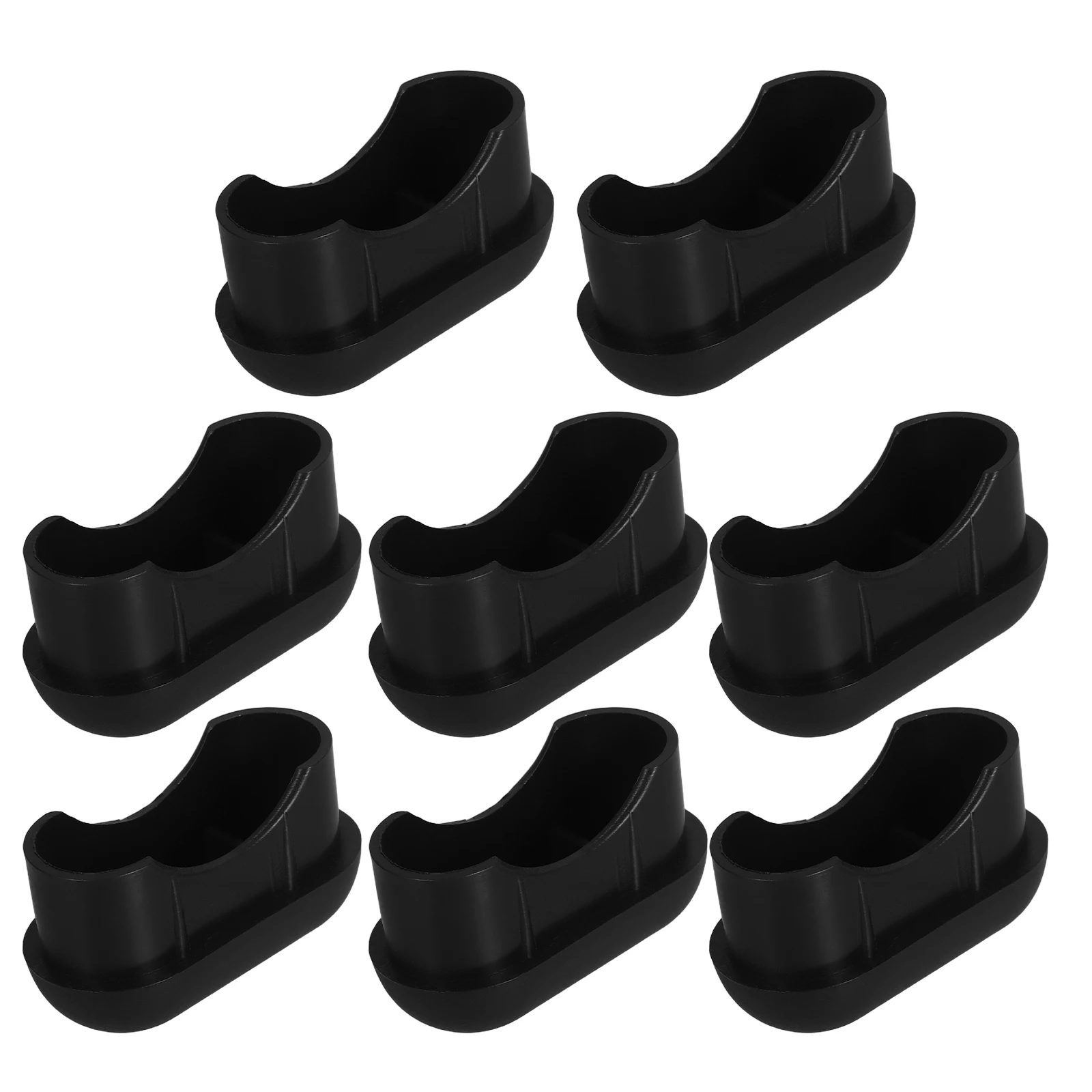 

8 Pcs Plug Steel Pipe Internal Blocking Head End Cap & Tube Protective Caps Tubing Fitness Covers Black Durable Plugs