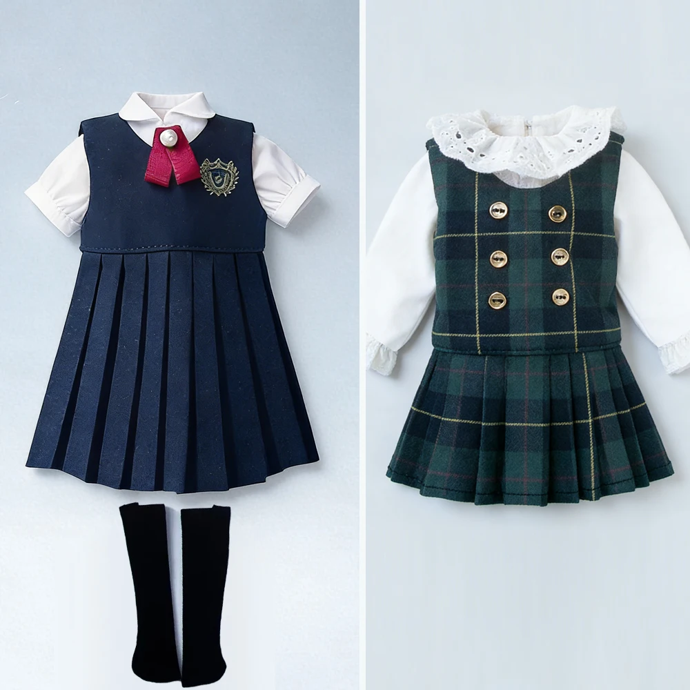 

Комплект униформы Blyth академии, одежда Blyth, платье, рубашка, клетчатая плиссированная юбка для Ymy Licca Azones Ob22 24 27, аксессуары для кукол