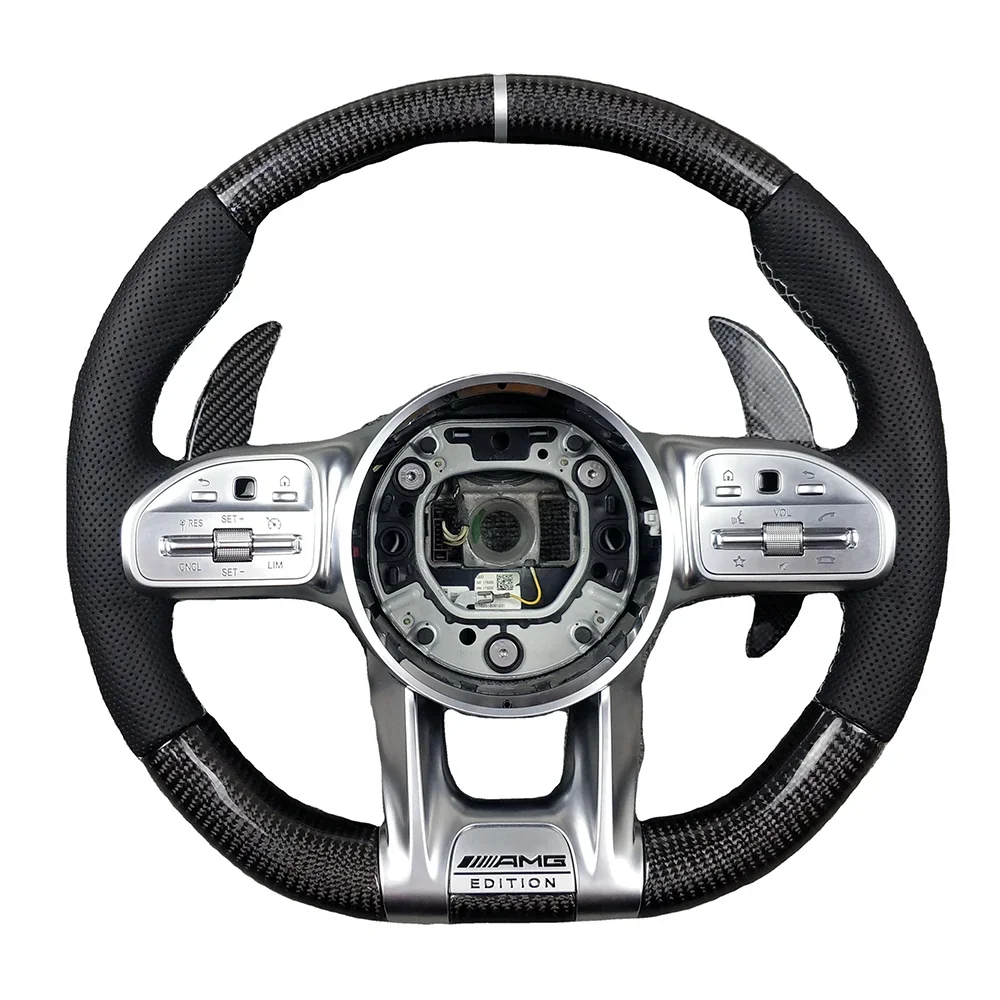 Carbon fiber LED steering wheel for Mercedes-Benz A C E S G-Class CLS AMG W177 W205 S205 W213 W222 C257 X166 A35