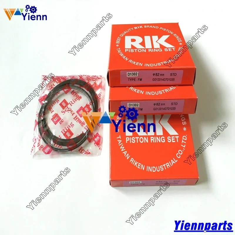 

For Kubota D1302 D1302-BH D1302-DI-A Piston Ring Set 15201-21050 KH11H KH60 Excavator L275 Tractor D1302-A Diesel Engine Parts