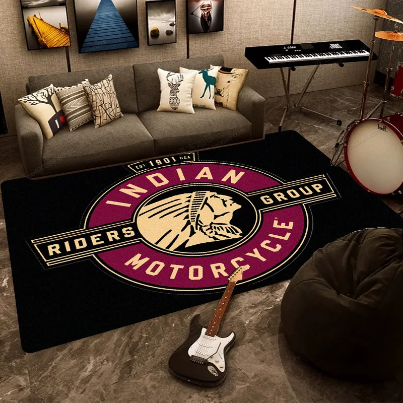 Salon canapé décor à la maison i-indien motos Logo tapis tapis de sol chefs passionnés de moto tapis