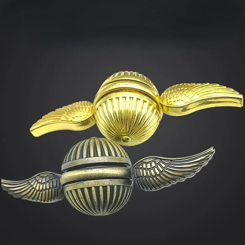 Golden Snitch Fidget Spinner Metal Antiestresse Mão Dedo Giroscópio Rotação Cupido Pião Brinquedos para Crianças Adultos Autismo TDAH