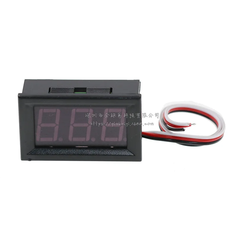 Three wire DC voltmeter 0.56 inch LED digital voltmeter DC 0V-30.0V reverse connection protection