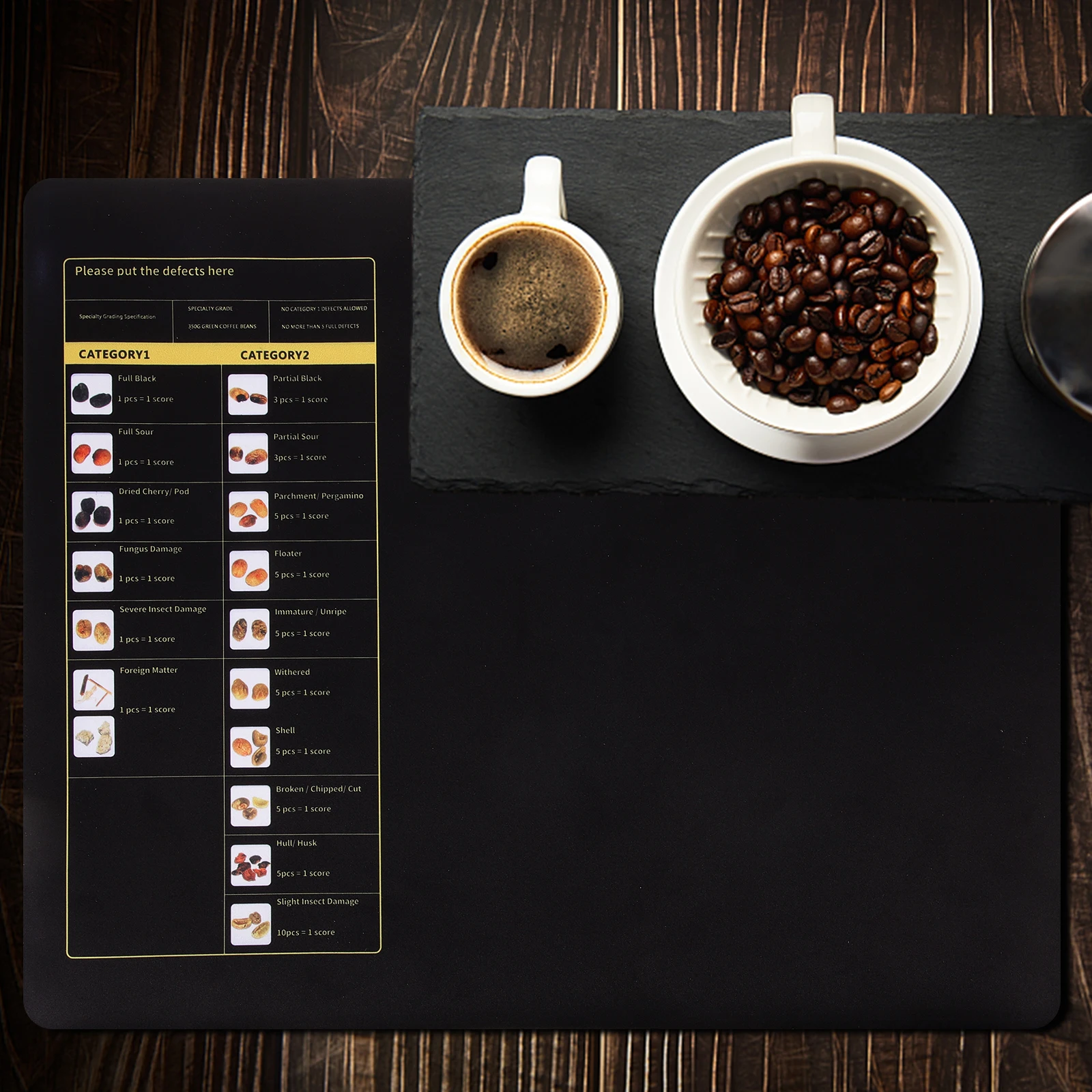 

Coffee Bean Classifying Mat Portable Lightweight Folding Design Coffee Beans Sorting Cushion Safe Material Espresso