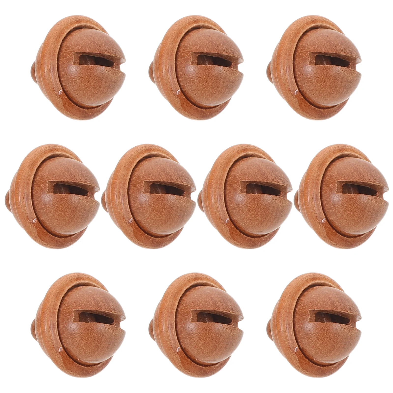 

10Pcs Rustic Wooden Bell Pendants Clear Sound Lightweight Hanging Decor Craft Projects Vintage Bell Accessories