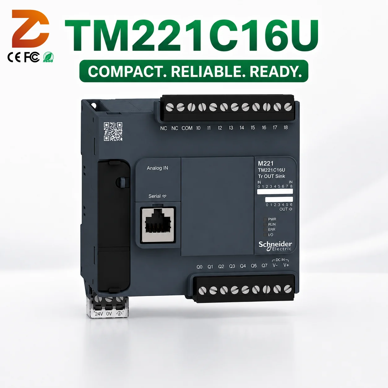 100% Original New TM221C16U Industrial Compact Module PLC Programmable Logic Controller NPN Cpu Modicon M221