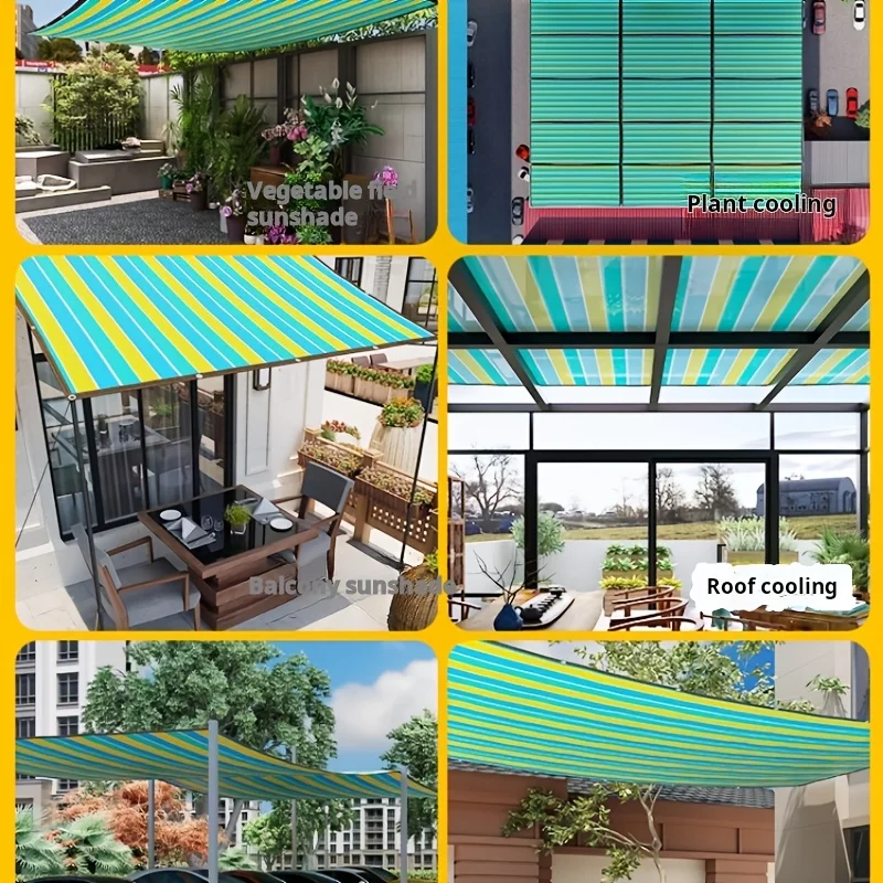 [شباك مظلة، مقاسات متعددة متوفرة] يتميز قماش المظلة المنسوج فائق الكثافة بتصميم نمط مخيط وتعزيز الحواف