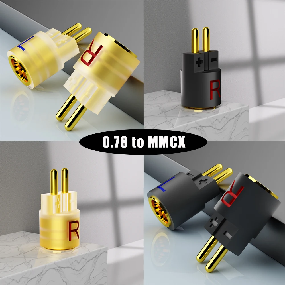 0.78mm to MMCX Earphone Adapter Gold Plated Earphone Adapter to Earphones Earsets