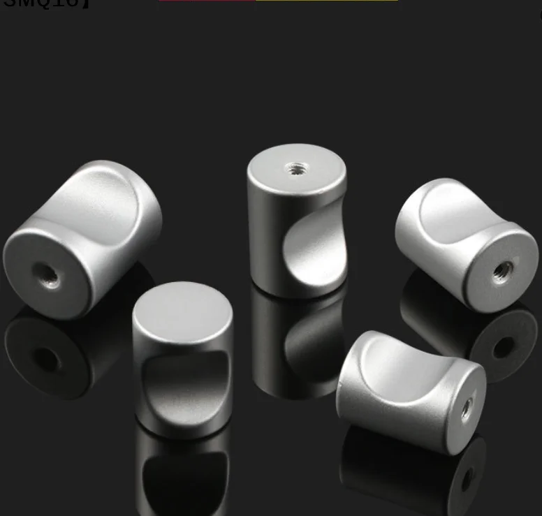 5Pcs Round Aluminum Alloy Door Knobs Cabinet Handles Drawer Kitchen Bathroom Furniture Hardware Accessories【SMQ】