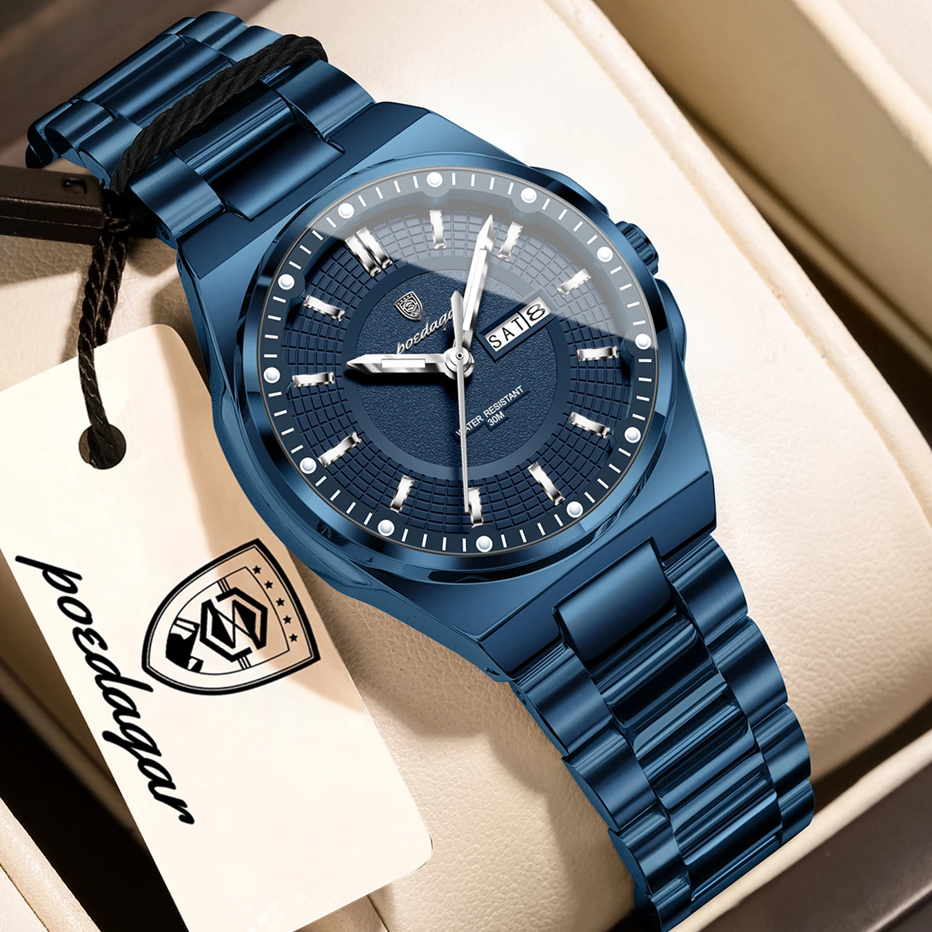 POEDAGAR Fashion Brand Woman Clock Luminous Waterproof Business Ladies Wristwatch Week Date Elegant Quartz Women's Watches Reloj