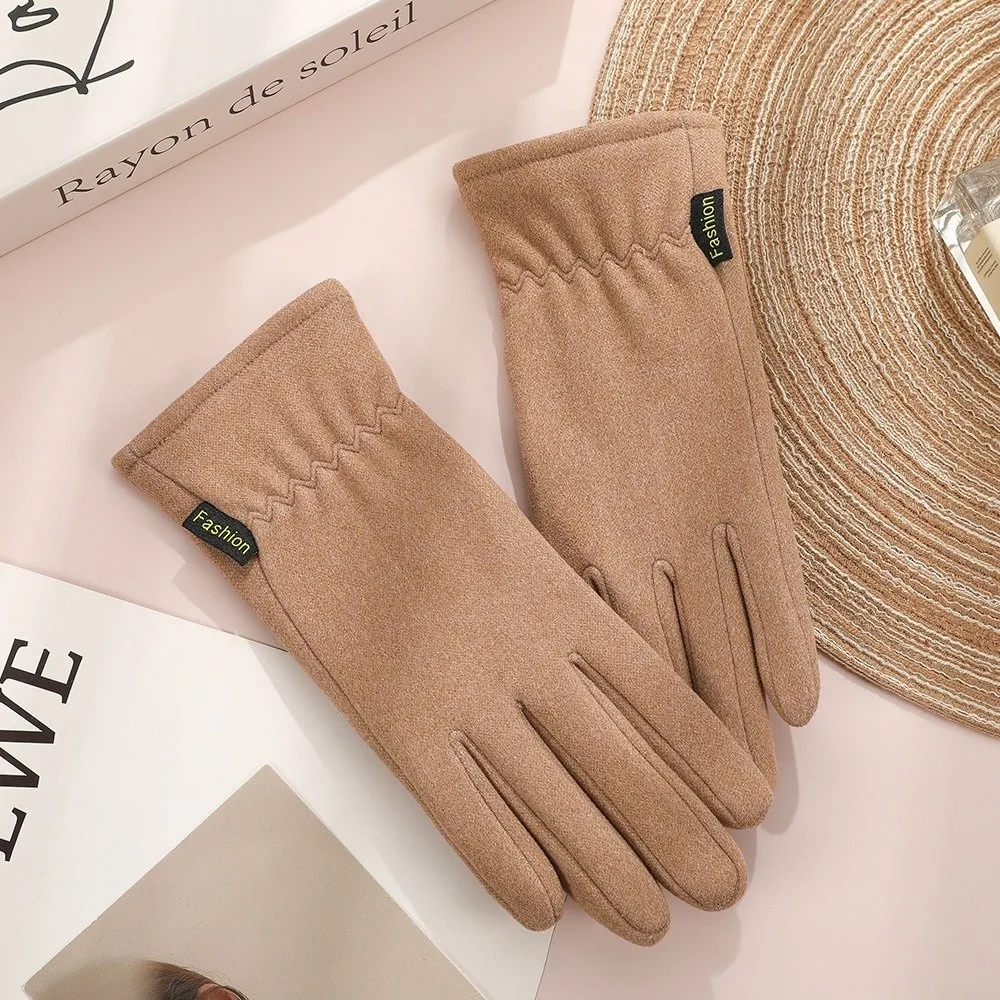 قفازات شتوية قطيفة جديدة دافئة قابلة للمس شاشة القيادة قفازات يندبروف قفازات التزلج الباردة الخريف والشتاء