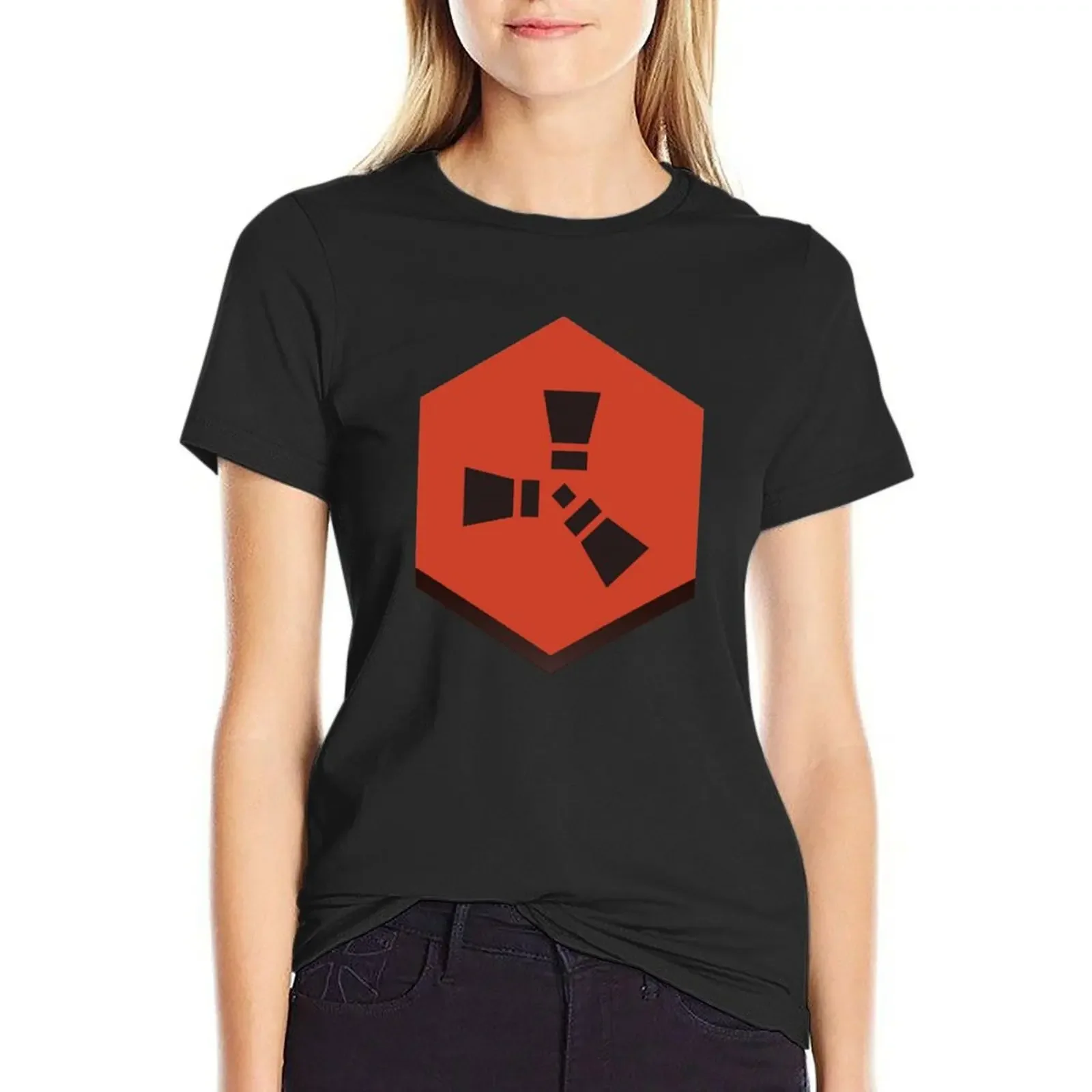 

Rust logo T-Shirt Short sleeve tee anime korean fashion t-shirts for Women cotton