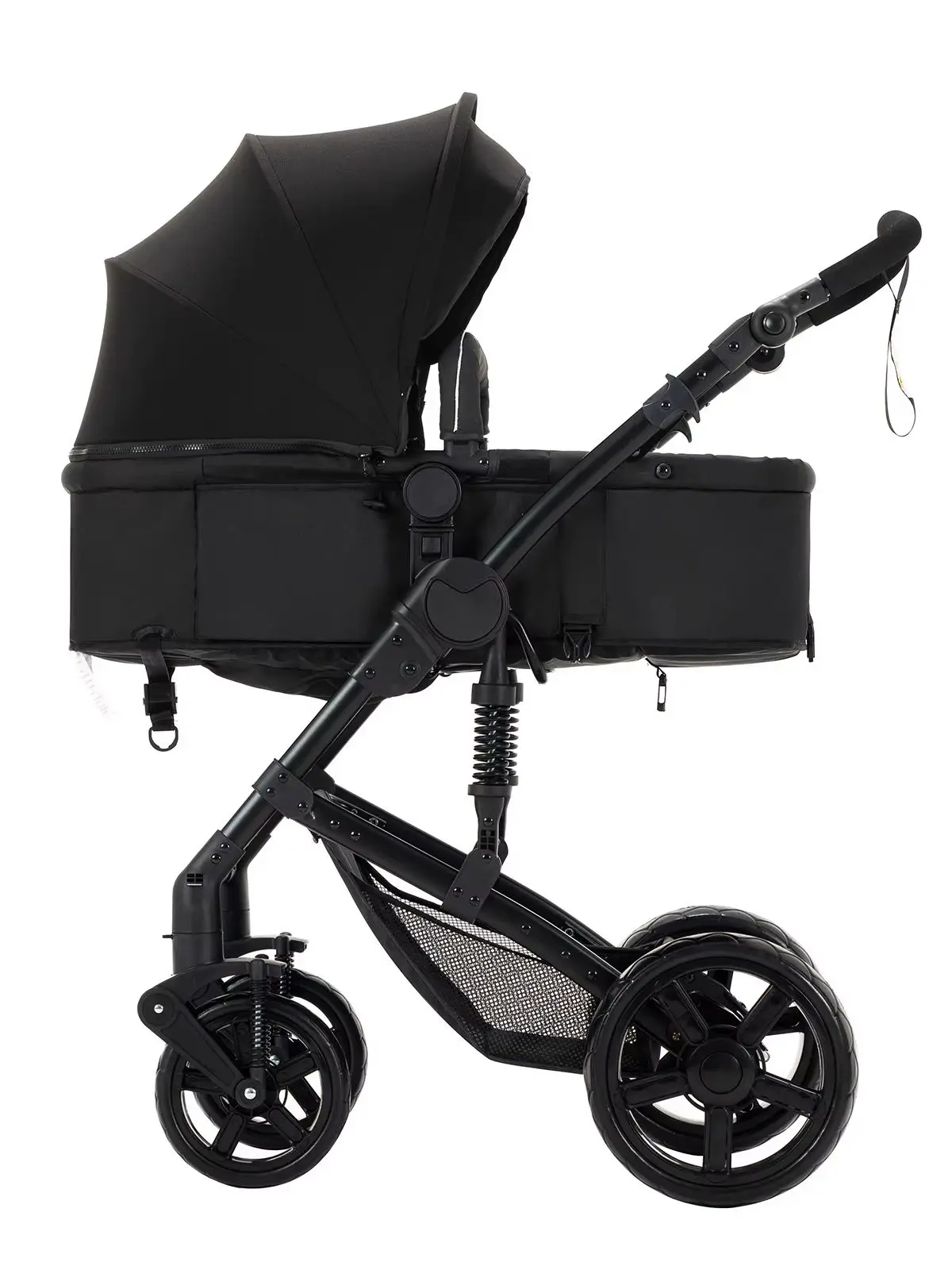 Baby-Reisesystem 3-in-1, umkehrbarer, wandelbarer Kinderwagen mit Babyautositz, Fünf-Punkt-Sicherheitsgurt, Ein-Fuß-Bremse, stoßdämpfende EVA-Räder mit großem Durchmesser, leichter Aluminiumrahmen