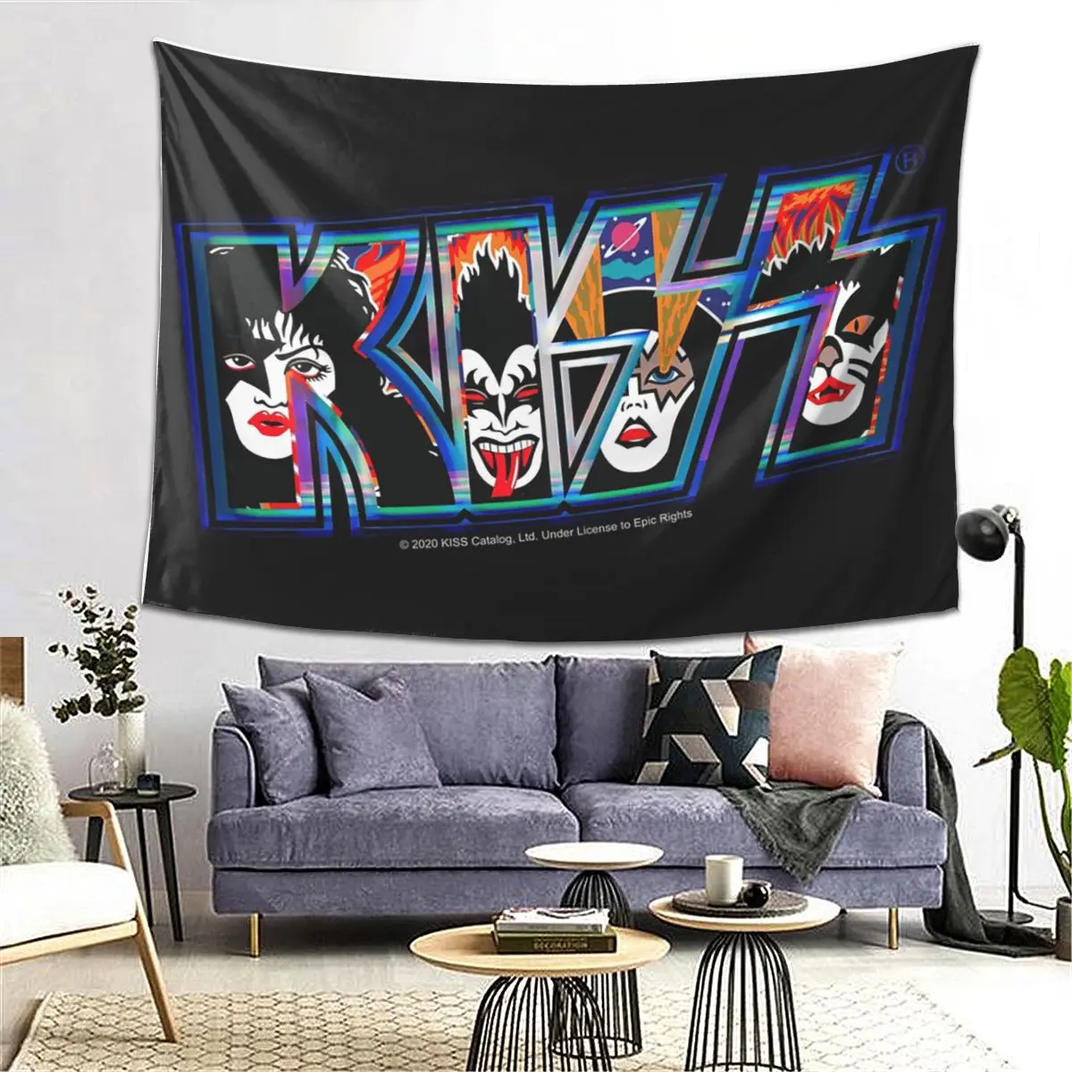 قبلة روك باند ريتور نسيج الجدار شنقا ديكور المنزل الجمالي المفروشات لغرفة النوم