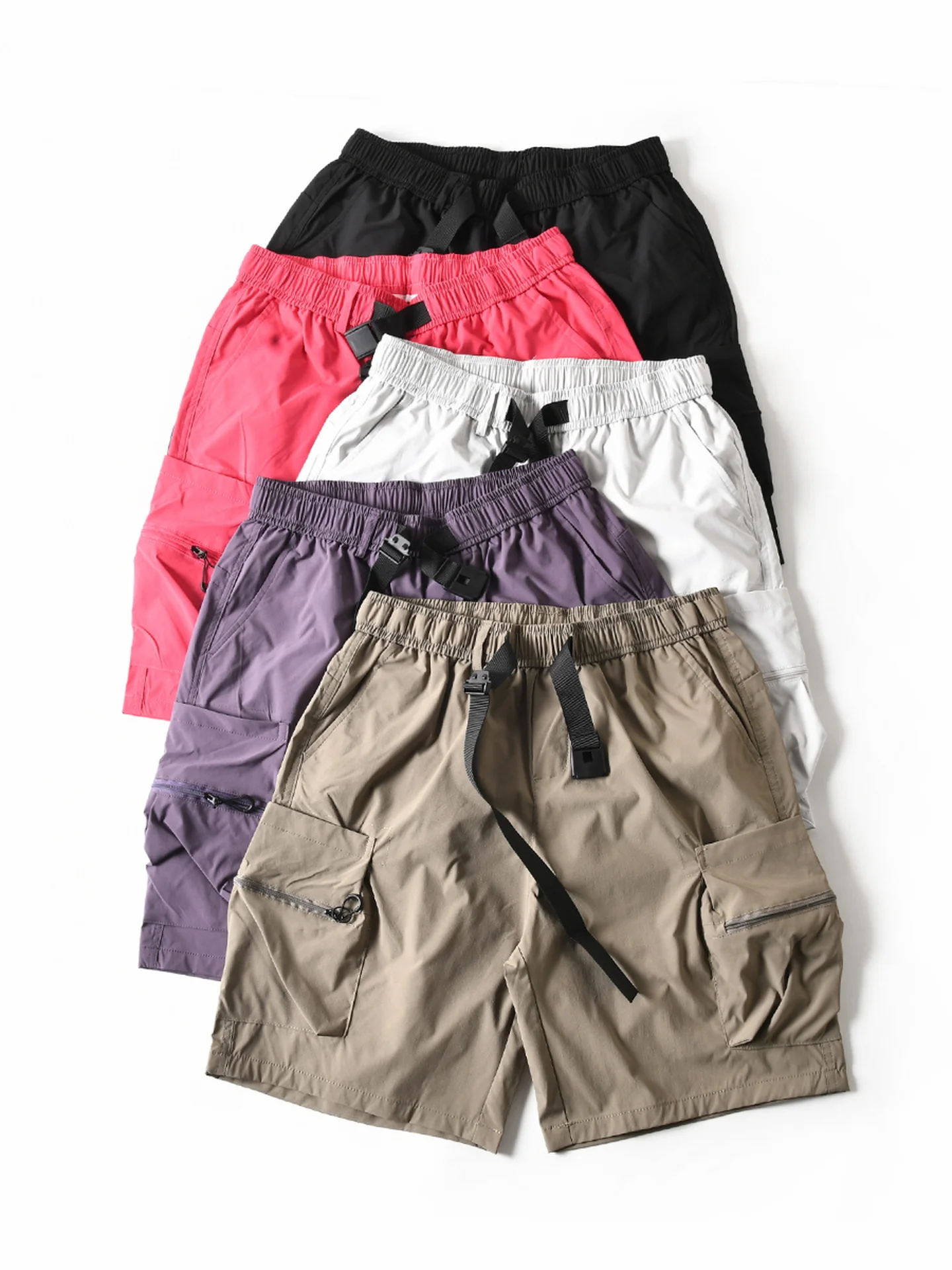 

Trendy Men's Workwear orts Summer Qui Dry Lightweight Breathable Loose Straight Casual Five-Quarter Length Pants