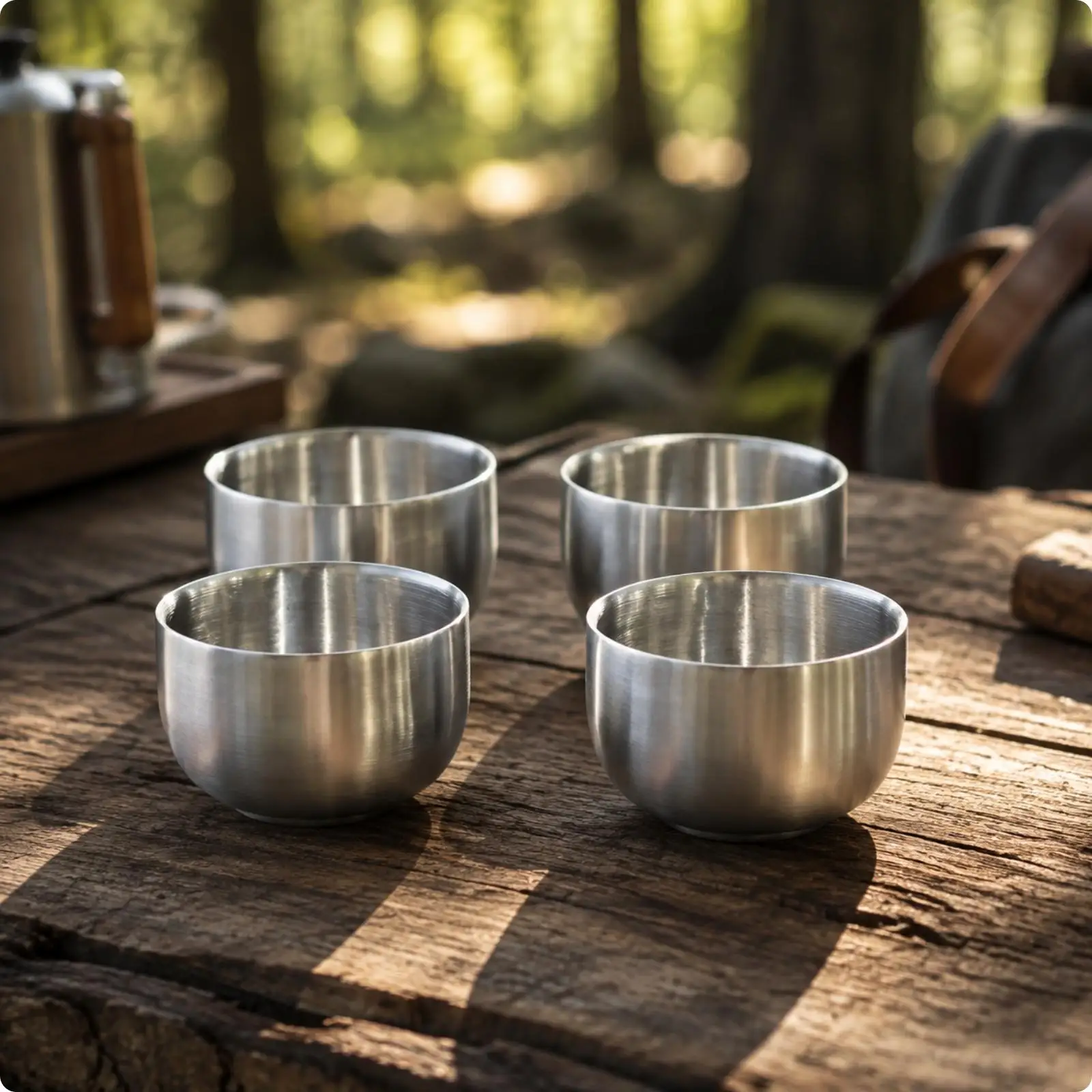 4-pieces-rust-resistant-tea-cups-smooth-metal-finish-easy-stow-design-stainless-steel-cups-for-camping