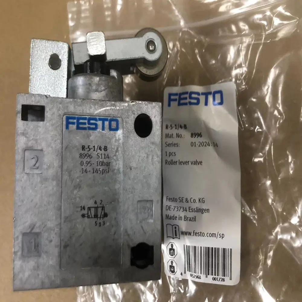 R-3-1/4-B 8985 R-5-1/4-B 8996 R-3-M5 3629 RS-3-1/8 2272 RS-4-1/8 2949 Original FESTO Roller lever valve