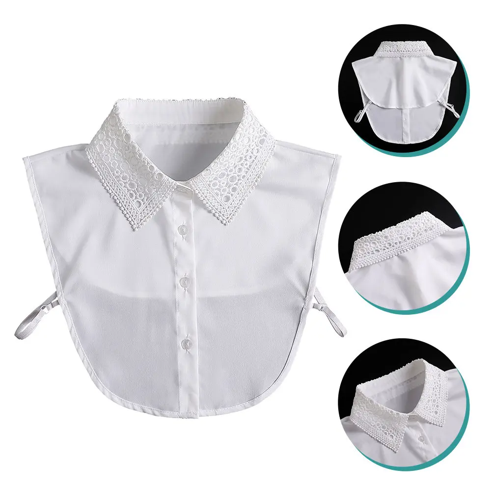 

Кружевной съемный воротник-полурубашка: легкий, удобный, дышащий, модный, универсальный воротник для блузок и рубашек