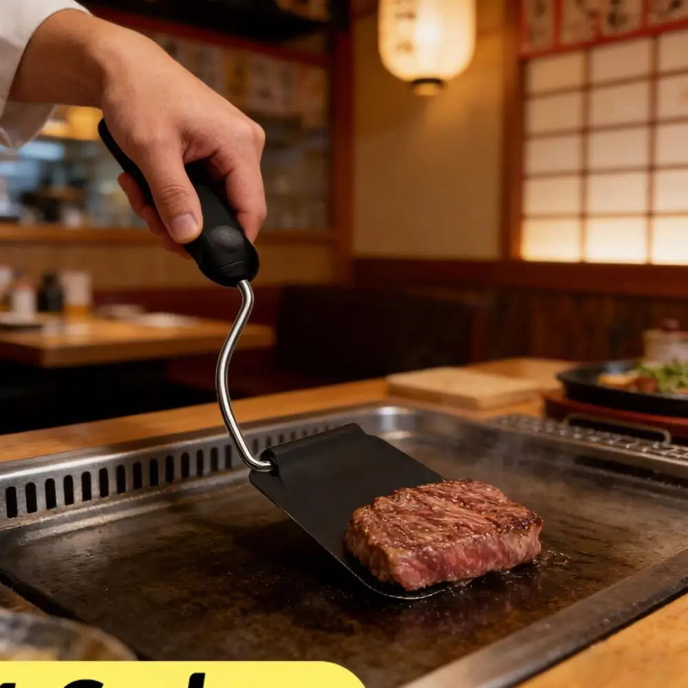 Spatula with Adjustable Angles Spatula for Cooking Fried Eggs Flip Over Reusable Non Stick Cookware Metal Swappable Spatula Head