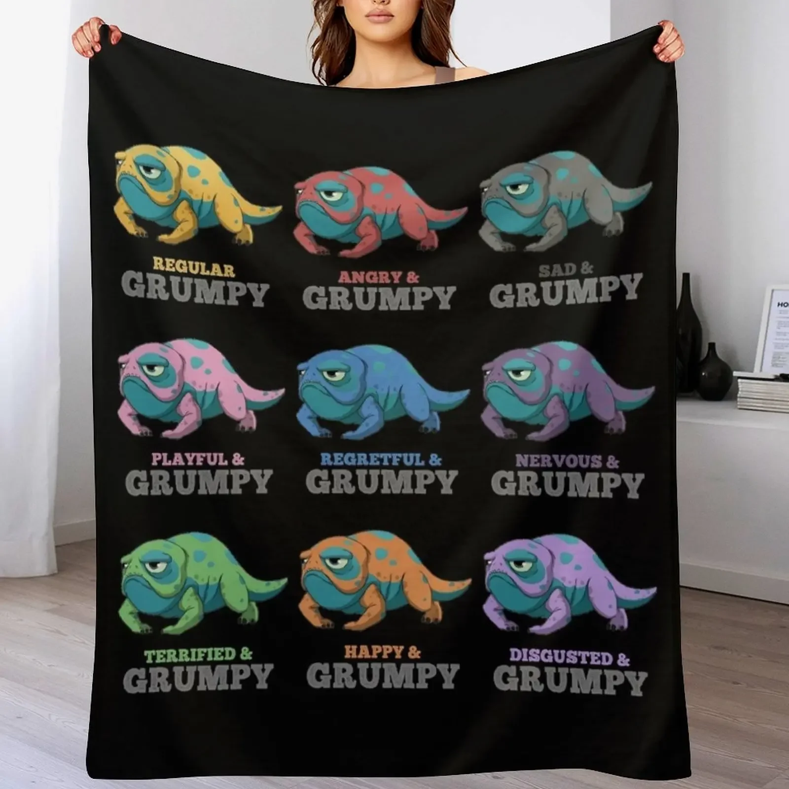 

Many Moods of Bait Throw Blanket Air Conditioner Soft Blanket for Office Home