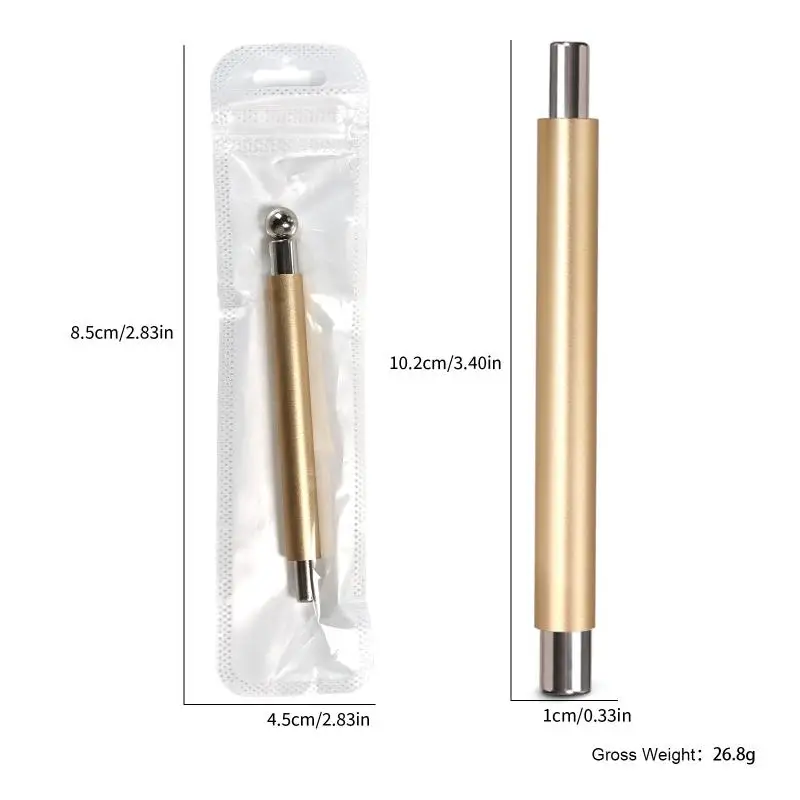 แท่งแม่เหล็กทำเล็บแม่เหล็กสองหัว 1 ชิ้น พร้อมลูกเหล็ก แม่เหล็กเจลขัดเงาแบบแข็งแรงพิเศษ ปากกาแม่เหล็กทำเล็บ อุปกรณ์แม่เหล็กทำเล็บ