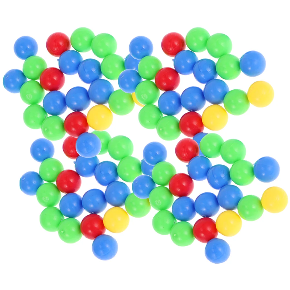 4 Bags Marbles Replacement Game Balls Educational Beads Interactive Board Undrilled Plastic Round