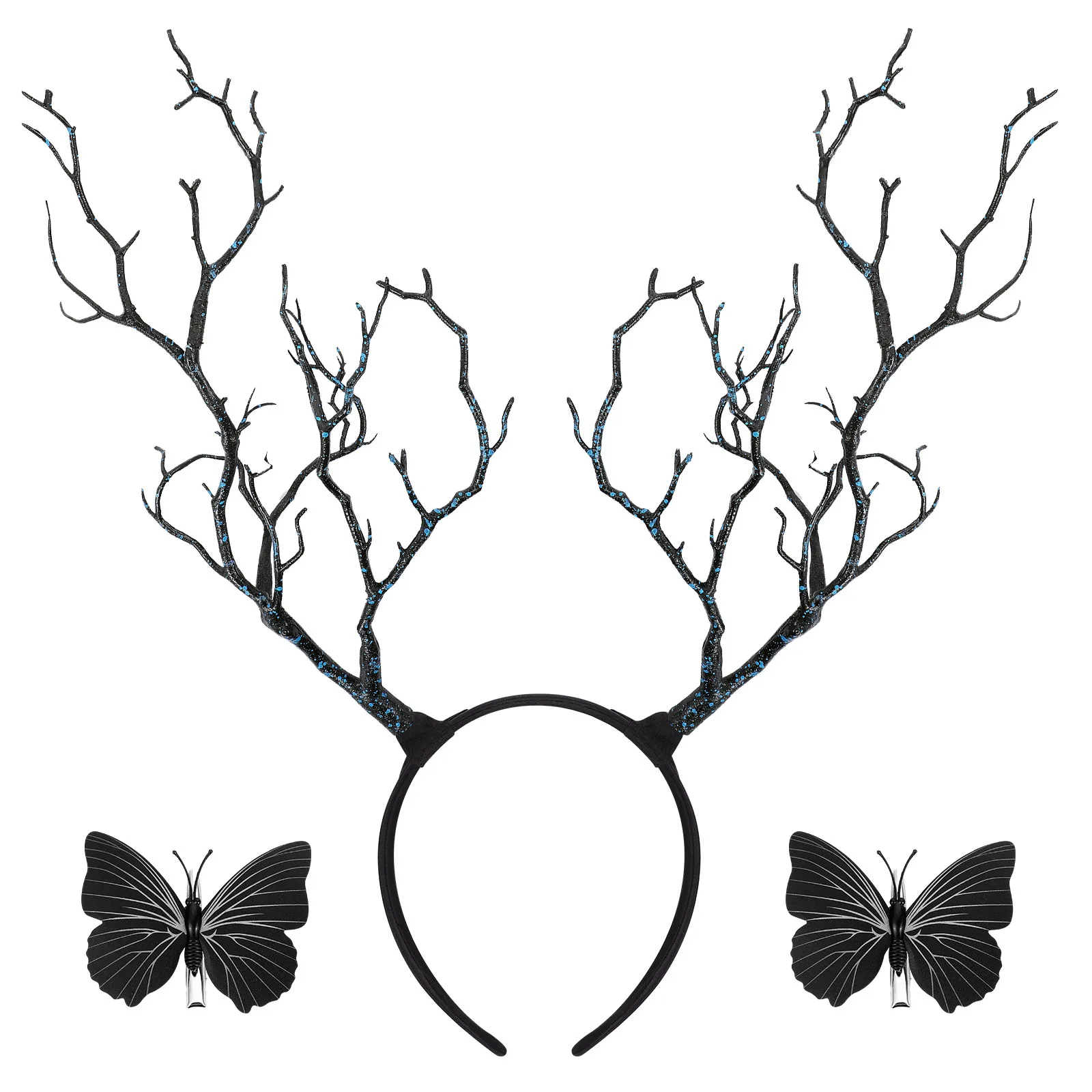

Tree Branches Antler Shaped Hairband Halloween Hair Decor Party Headband Halloween Head Accessory Cosplay Hair Band