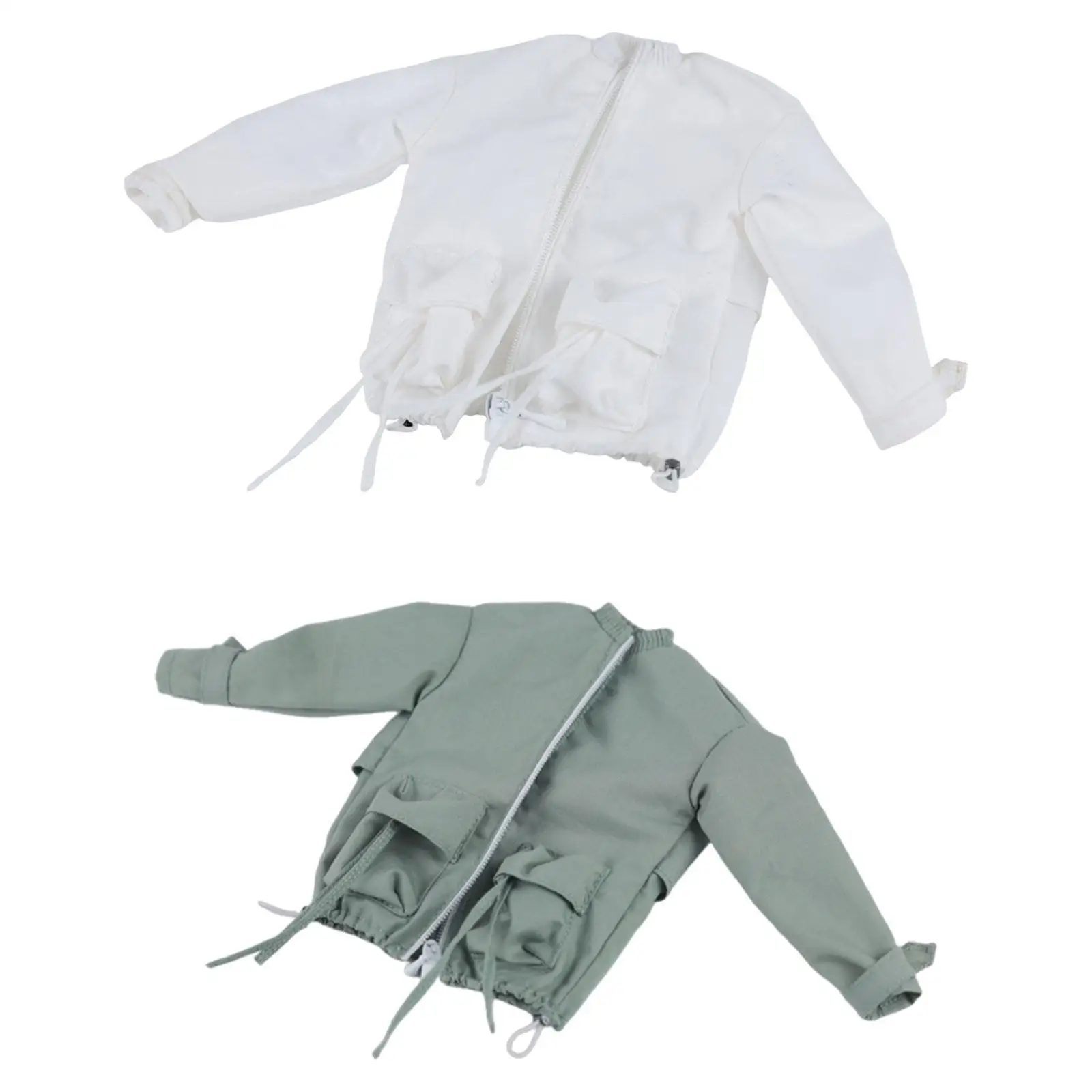 1/6 Female Action Figure Jacket Photo Prop, Costume Accessories, Easy to Wear, Fashion, Durability, Dress up, Zipper Clothes