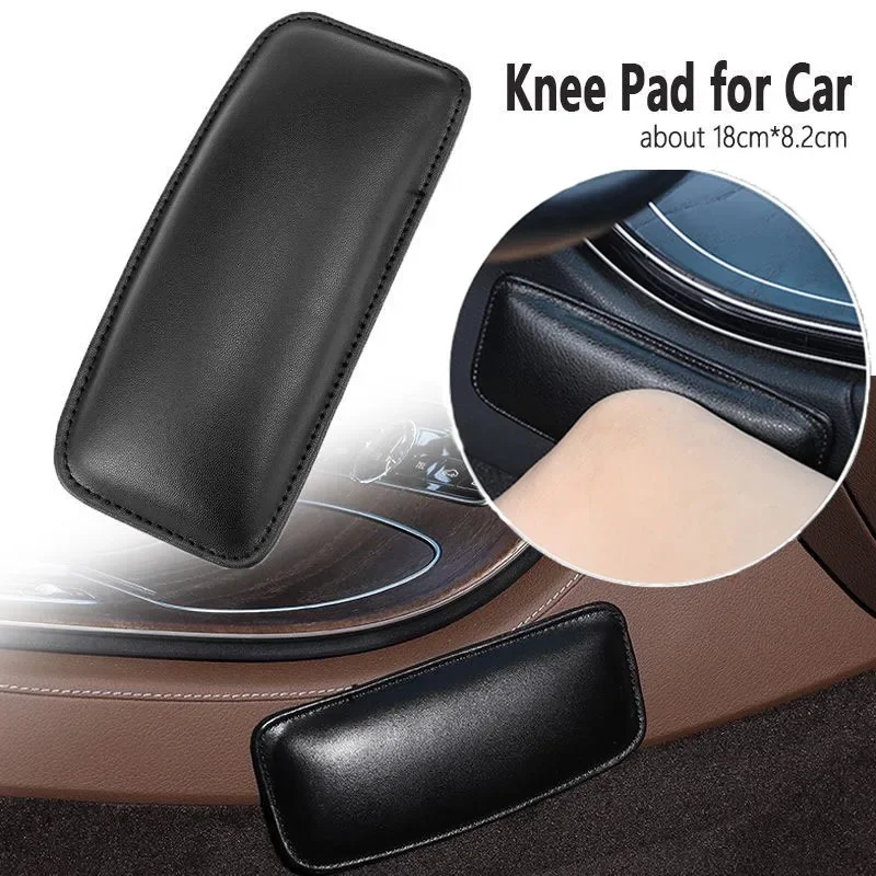 Leather Car Leg Cushion Pad Soft Universal Auto Seat Side Rest Knee Pads Memory Foam Leg Pad Thigh Support Car Accessories