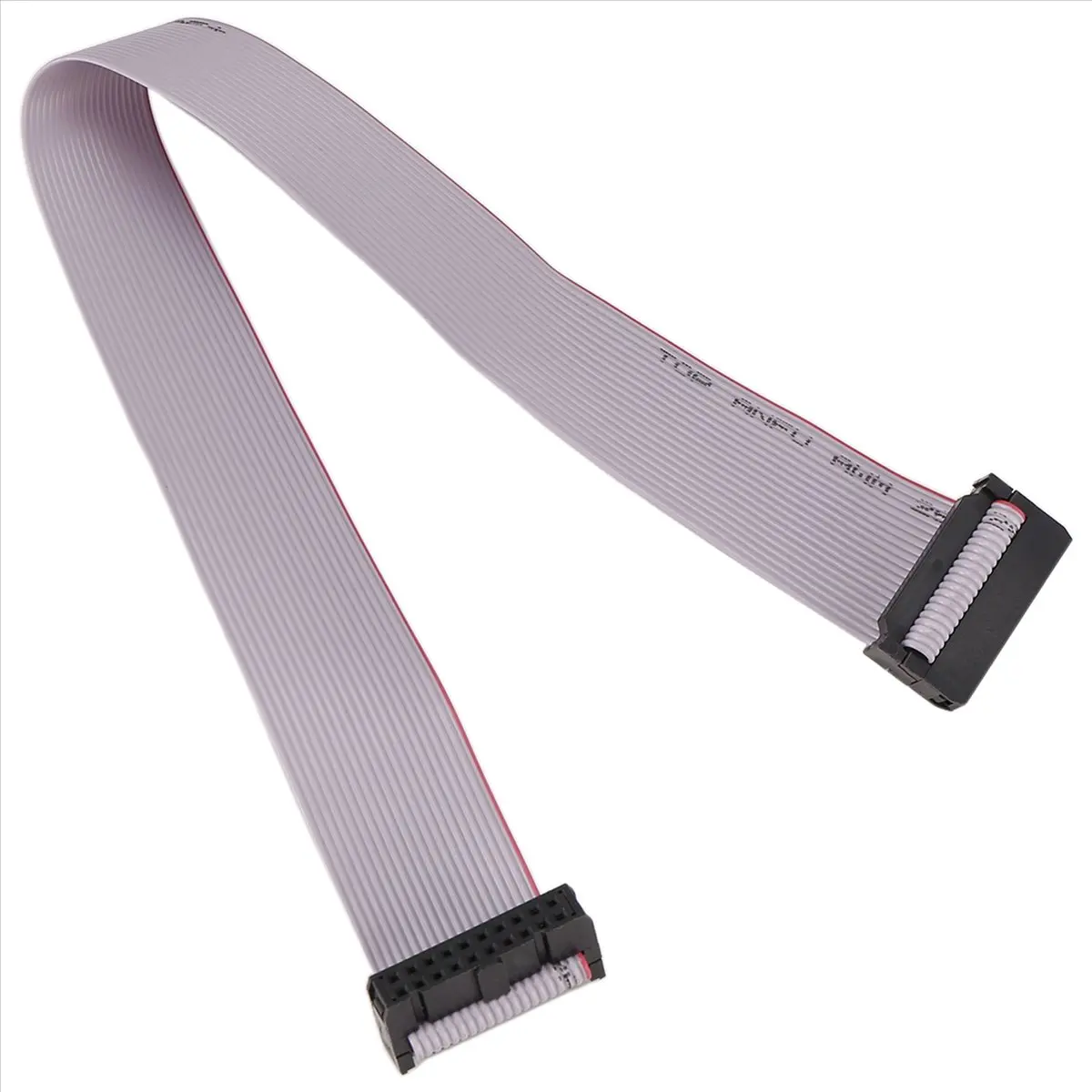 DT17 2pcs 2.54mm Pitch 20 Pin F/F IDC Flat Ribbon Cable Connector Gray