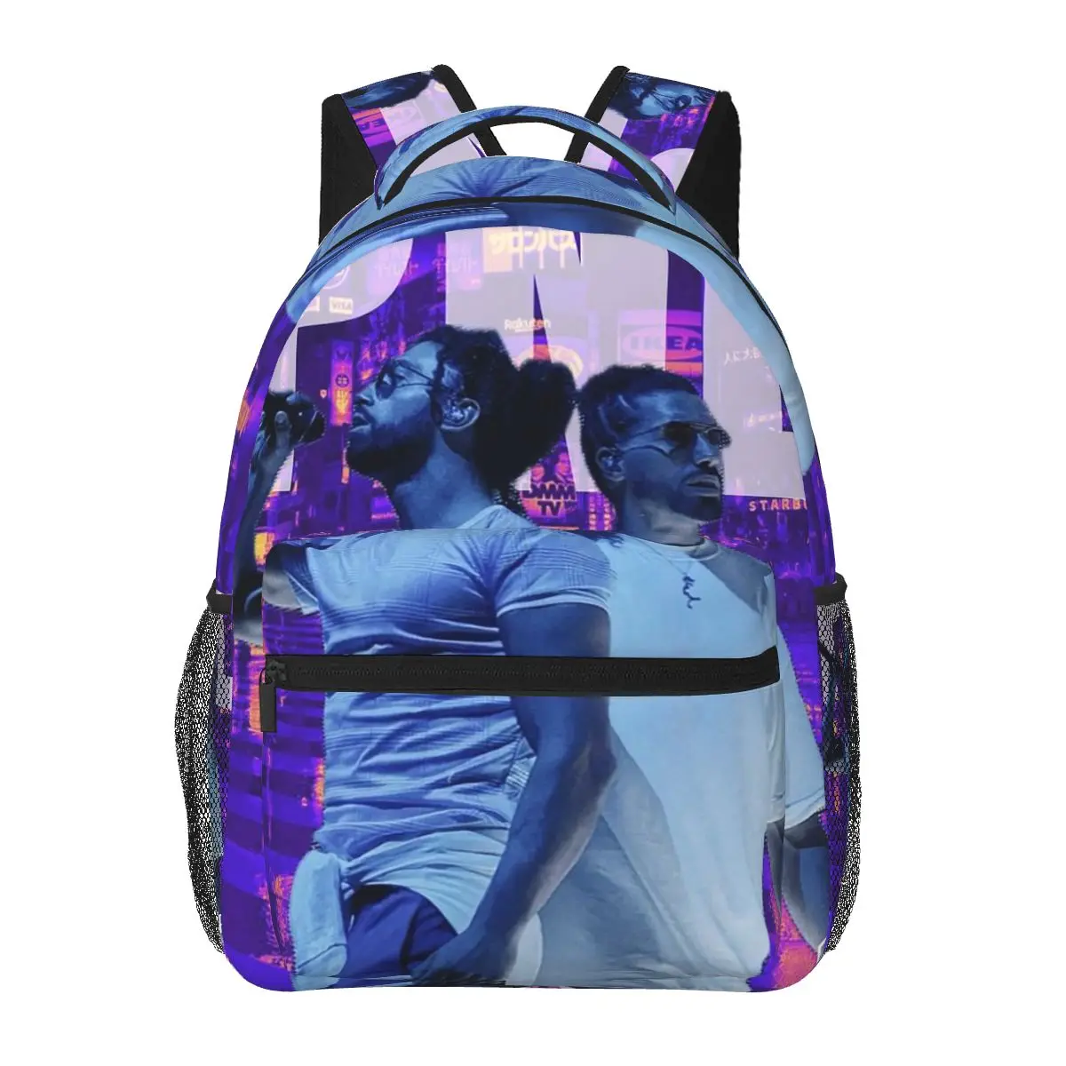 Le Monde Chico PNL Album French Rap Singer Printed Student Backpack School Bag Daypack for Boys Girls Bookbag Shoulder Bags