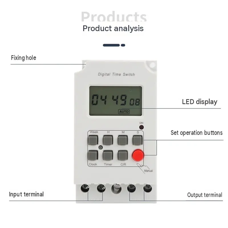 AB42-Digital Timer Set Open Close Home Industrial Electrical Equipment