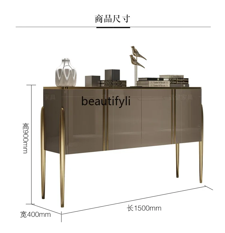 Light luxury dining side cabinets Hong Kong-style postmodern entrance cabinets Simple Nordic American lockers