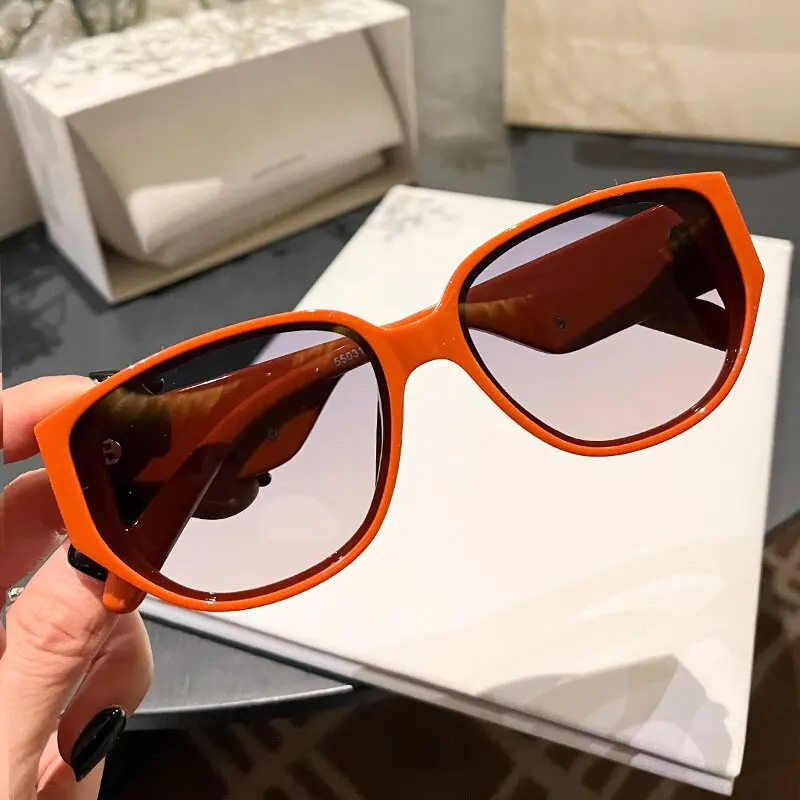 

New Large Frame Cat eye Fashionable Sunglasses For women With Lnstagram Style Trendy And Personalized Polarized Sunglasses