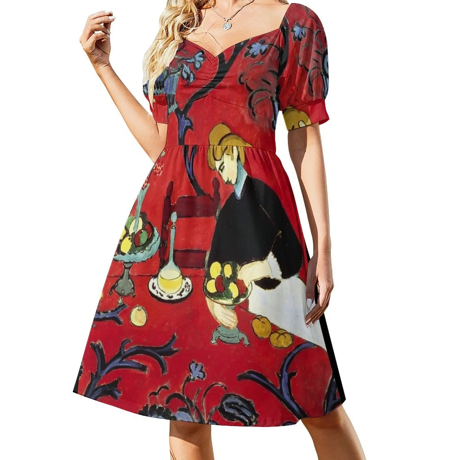 

Harmony in Red - Henri Matisse Short-Sleeved Dress Woman clothing elegant party dresses for women 2025 Women's long dress