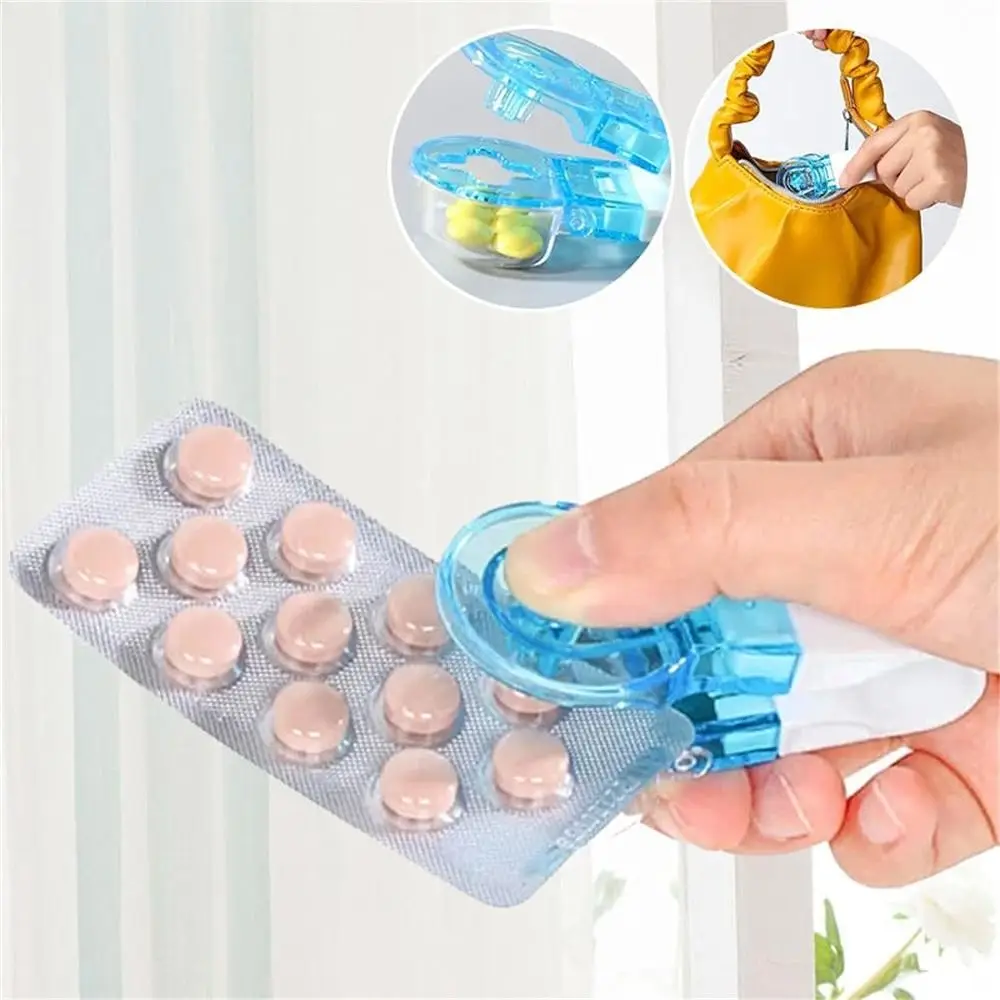 Polystyrene Portable Pill Taker Contactless Anti Drop Medicine Dispenser Labor-saving Mini Medicine Storage Box Medicine