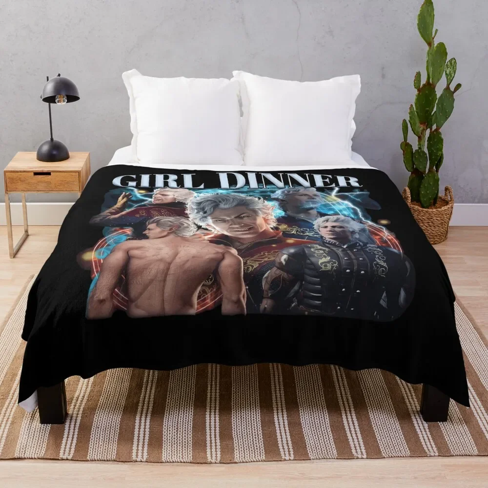 Astarion Girl Dinner Throw Blanket Faux Fur Soft Warm Blanket for Bed