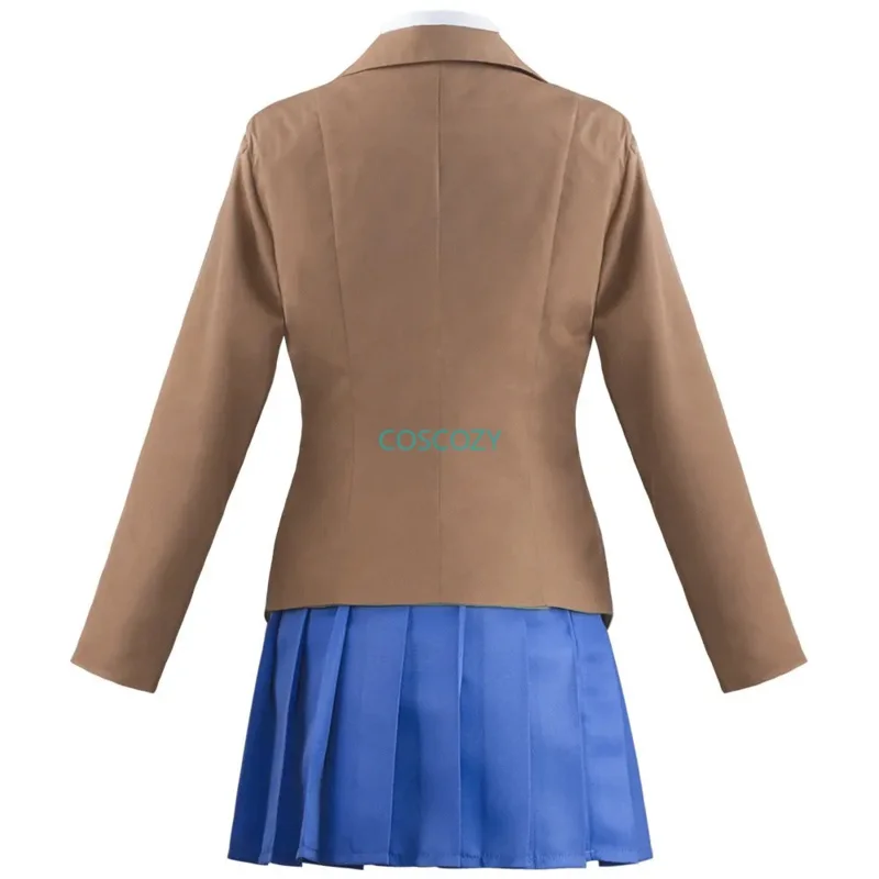 Anime Doki Doki Letterature Club Monika Cosplay Sayori Yuri Natsuki Costume Cosplay School Girl Donna Marrone Uniforme Gonna Vestito