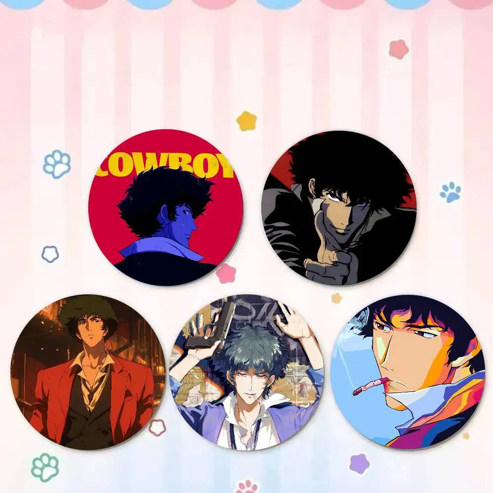 Animation C-Cowboy B-Bebop Spike Pins Brooch Cartoon Badge For Friend Backpack Clothes Collect Accessories Jewelry Gift