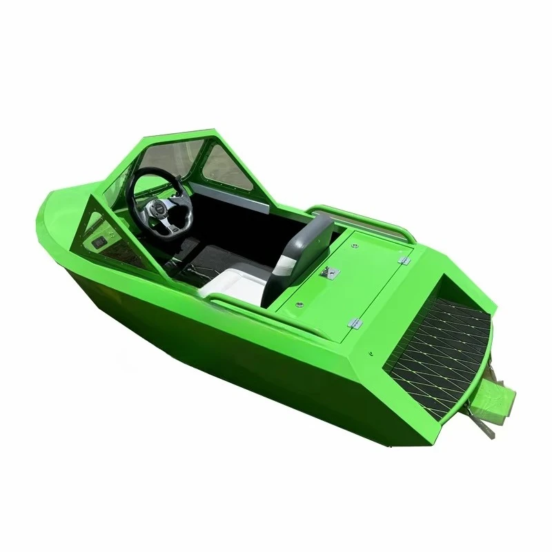 Barco a jato pequeno de alumínio, mini barco a jato elétrico