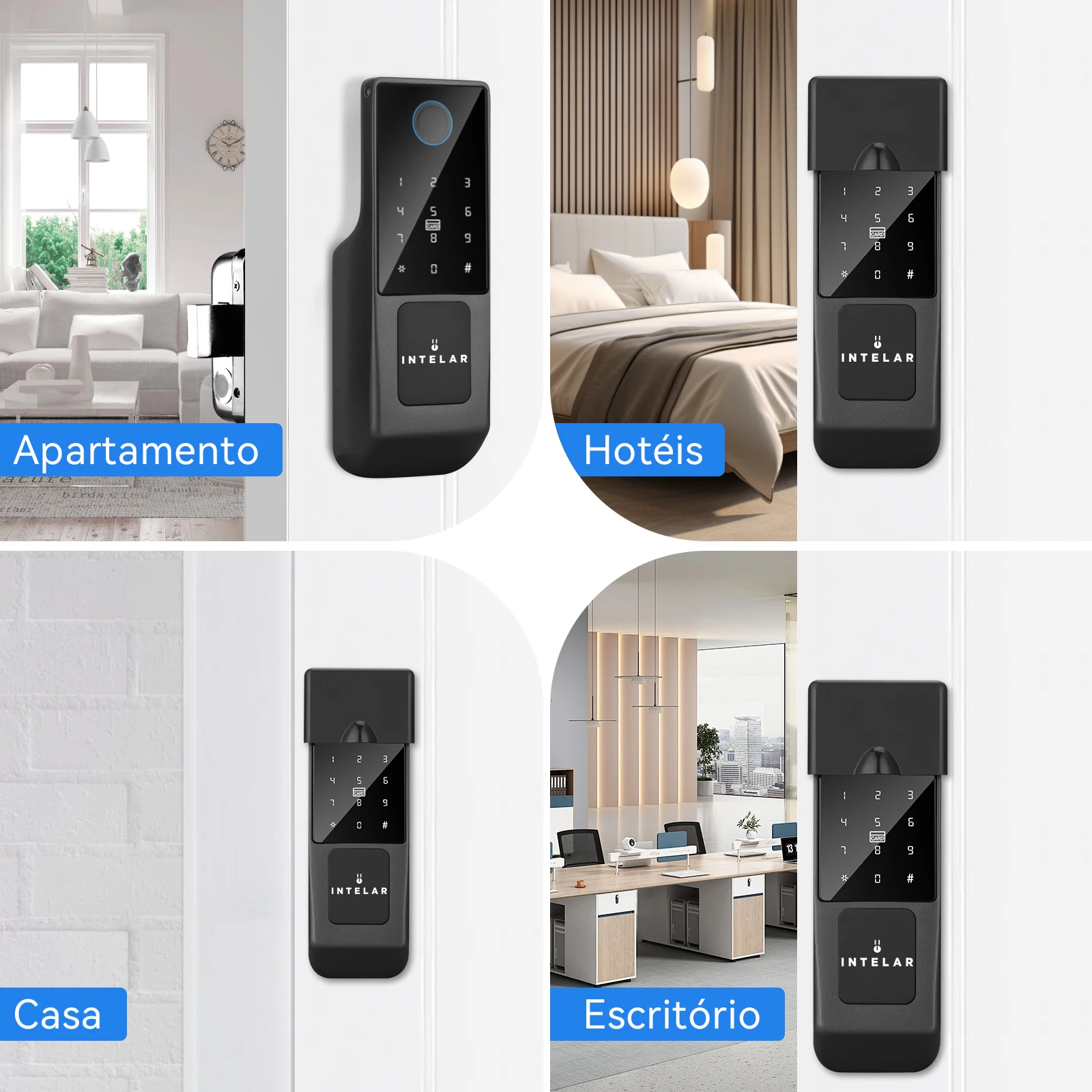 قفل تويا ذكي مقاوم للماء ، قفل بصمة إصبع جانبي مزدوج ، بوابة خارجية ، كلمة مرور رقمية ، تطبيق عن بعد ، قفل حافة إلكتروني منزلي