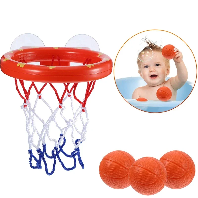 Toddler Water Toys Bathroom Suction Cup Basketball Frame Playing Water Basketball Holder Indoor Mini Shooting Baby Kids Bath Toy