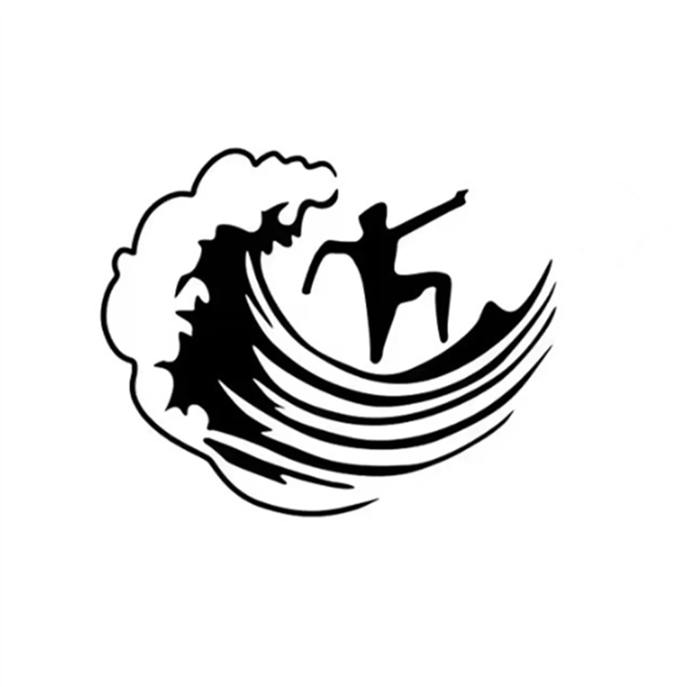 

Surf Wave Vinyl Car Stickers Waterproof for Van SUV Truck Body & Tailgate - Beach Travel Decoration Auto Accessories
