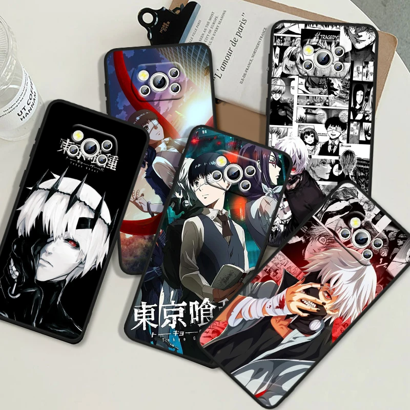 T-tokyo G-ghoul Cool Anime For POCO X6 M6 C55 C50 C40 C3 F5 F4 F3 M6 M5 M4 4G 5G GT Pro Silicone Black Phone Case