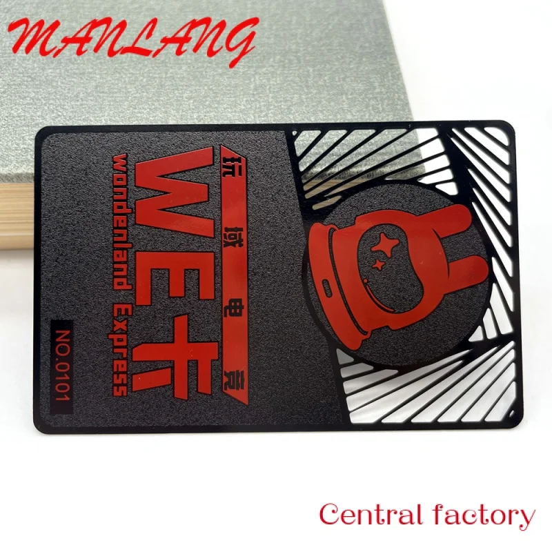 

Custom Custoized u ebers card 0.8 bla etal gift card laser engraved stainls steel busins card