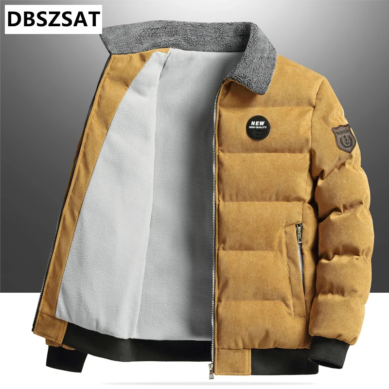 2023  Winter Men Jacket Fashion Men Thermal Parkas Coats Man Thick Warm Windbreaker PU Leather Patchwork Jackets Clothing 8XL