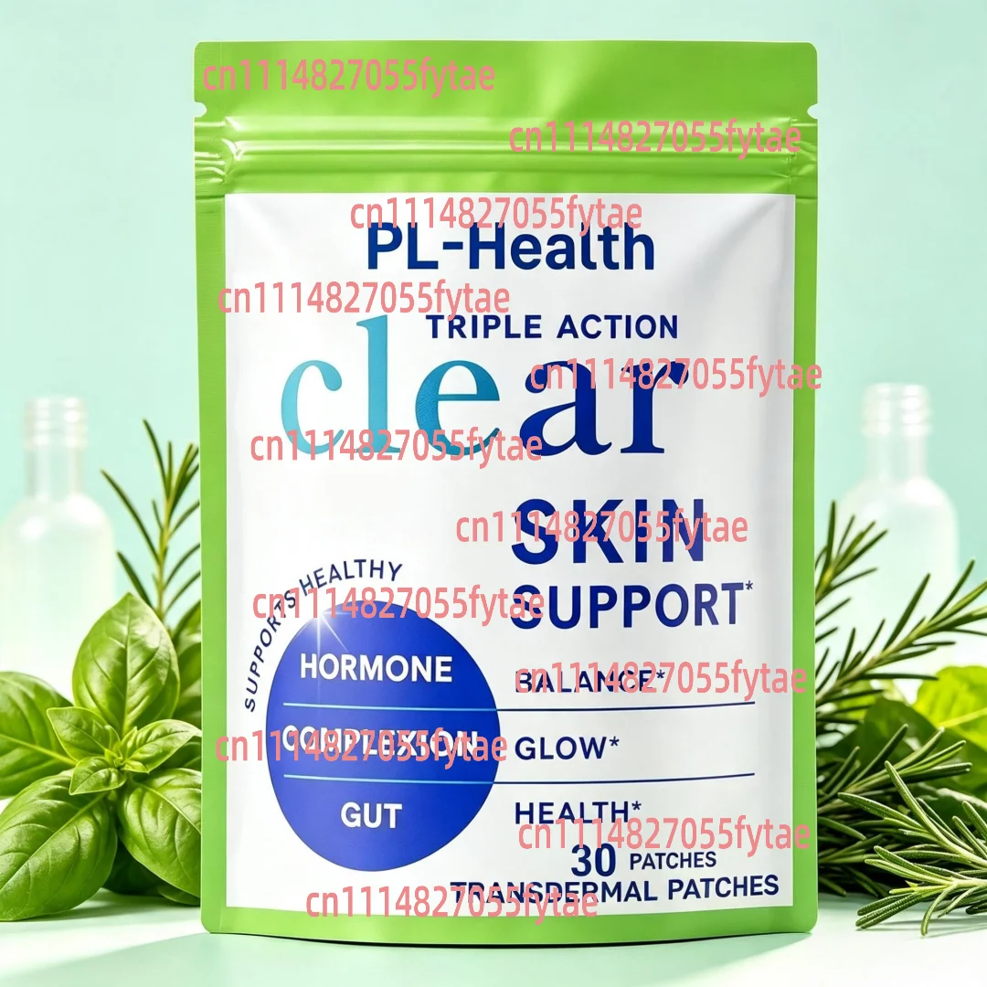 30 Patches Clear Skin Acne Transdermal Patches with Zinc, DIM Clarify, Restore Support with Hyaluronic Acid & Skin Support