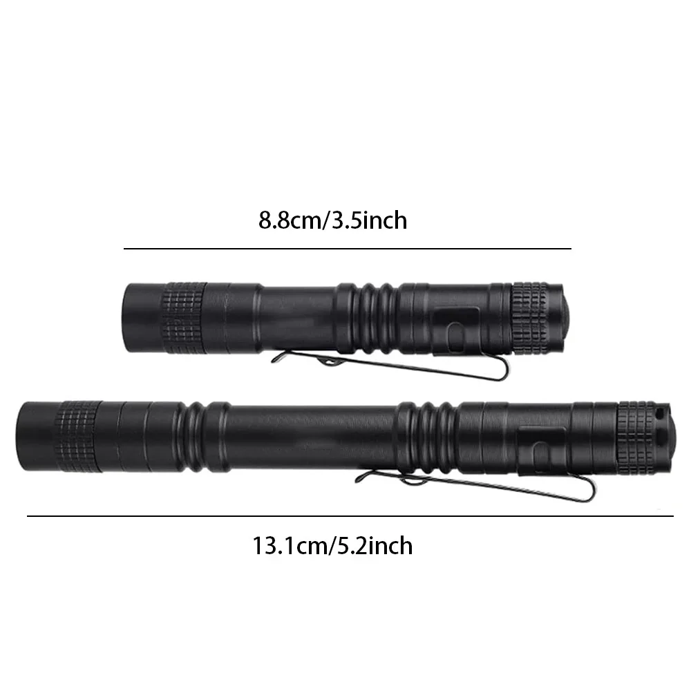 Pen Mini Portable LED Flashlight Torch Flash Light Battery Hunting Lamp Pocket Flashlights For Camping,Outdoor,Emergency Pack