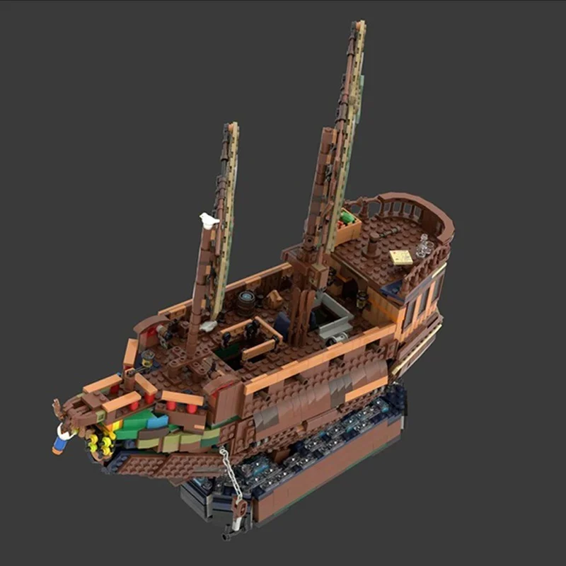 1891 elementów MOC Statek złomowy Dom na drzewie alternatywny model do złożenia Klocki konstrukcyjne Zabawki DIY pomysł Edukacja Prezenty świąteczne Urodziny dla dzieci