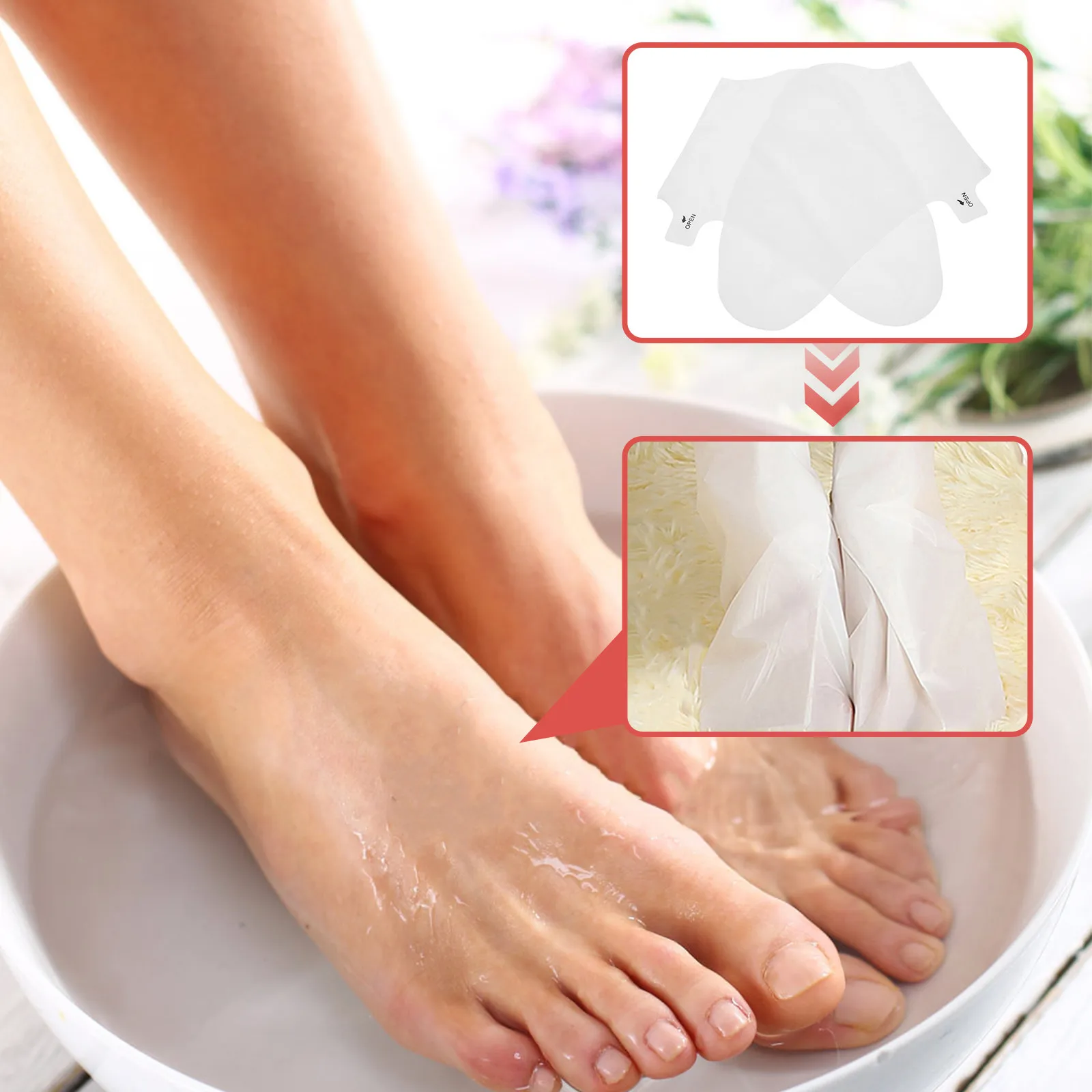 

2 пары отшелушивающих масок для ног: удаление омертвевшей кожи, увлажнение, устранение мозолей, для мягких и гладких стоп, для мужчин и женщин